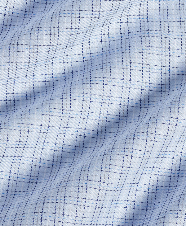 SBSP13803452 | Sky & Blue Twill Check Stretch Dress Shirt