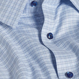 SBSP13803452 | Sky & Blue Twill Check Stretch Dress Shirt