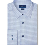 TBSP13803452 | Sky & Blue Twill Check Stretch Dress Shirt