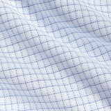 TBSP13804135 | White & Blue Twill Check Stretch Dress Shirt