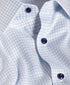 SBSP13804135 | White & Blue Twill Check Stretch Dress Shirt