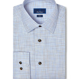 TBSP13805427 | Blue & Chocolate Multi Check Dress Shirt