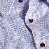 TBSP13805457 | Blue & Merlot Multi Check Dress Shirt