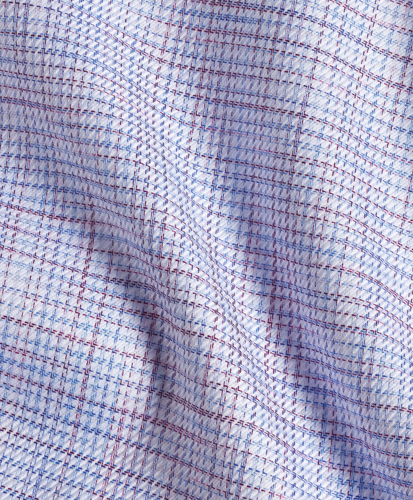 TBSP13805457 | Blue & Merlot Multi Check Dress Shirt