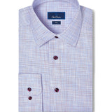 TBSP13805457 | Blue & Merlot Multi Check Dress Shirt