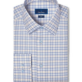 TBSP13809286 | Sand & Blue Dobby Check Dress Shirt