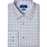TBSP13809286 | Sand & Blue Dobby Check Dress Shirt