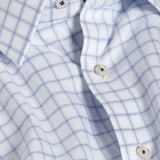 TBSP13810155 | White & Navy Windowpane Check Dress Shirt
