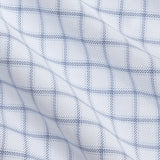 RBSP13810155 | White & Navy Windowpane Check Dress Shirt