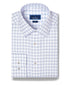 TBSP13810155 | White & Navy Windowpane Check Dress Shirt