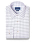 TBSP13810165 | White & Merlot Windowpane Check Dress Shirt
