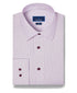 TBSP13811165 | White & Merlot Textured Check Dress Shirt