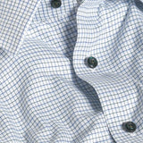 TBSP13812448 | Blue & Green Dobby Check Dress Shirt