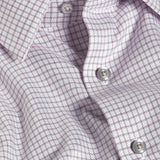 TBSP13817039 | Pearl & Merlot Twill Check Dress Shirt