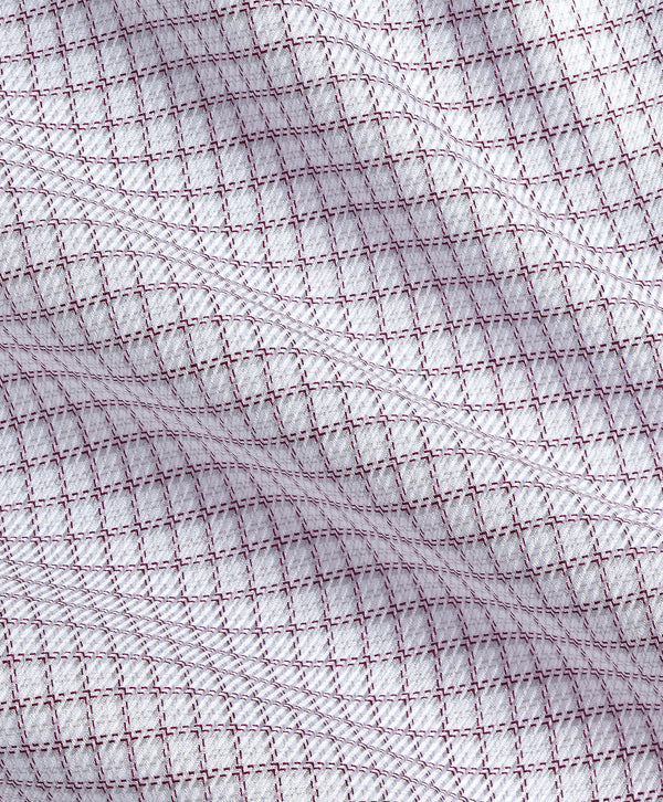 TBSP13817039 | Pearl & Merlot Twill Check Dress Shirt