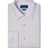 TBSP13817039 | Pearl & Merlot Twill Check Dress Shirt