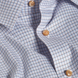 TBSP13817421 | Sky & Chocolate Twill Check Dress Shirt