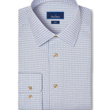 TBSP13817421 | Sky & Chocolate Twill Check Dress Shirt