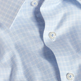 TBSP13819136 | White & Sky Twill Check Stretch Dress Shirt