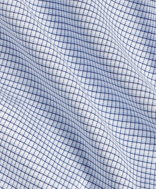 SBSP13820450 | Navy & Sky Twill Micro Check Stretch Dress Shirt