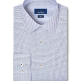 TBSP13820450 | Navy & Sky Twill Micro Check Stretch Dress Shirt