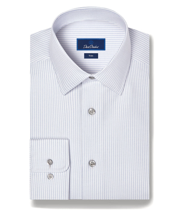 TBSP13952025 | Pearl Jaspé Twill Stripe Dress Shirt
