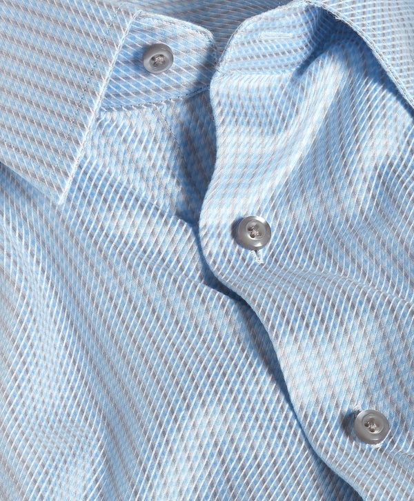 TBSP13953440 | Sky & Pearl Dobby Stripe Dress Shirt