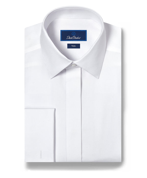 TFCP09105110 | Micro Dobby French Cuff Covered Placket Formal Shirt