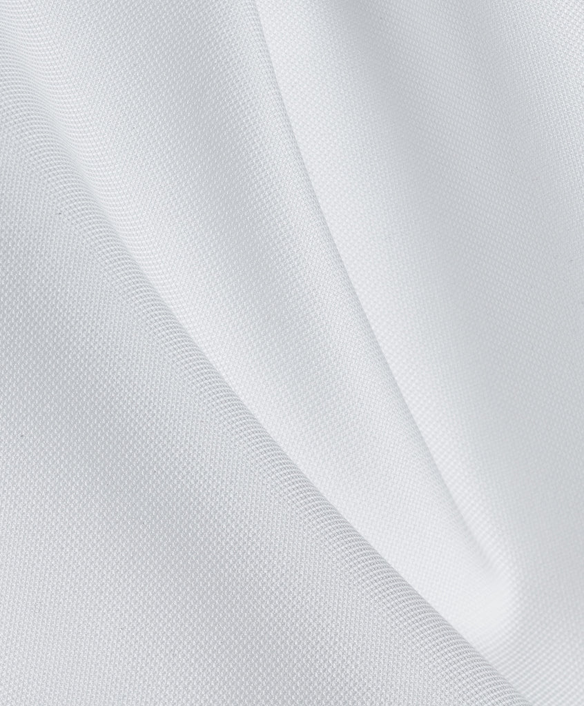TFCSP4104110 | White Micro Birdseye French Cuff Dress Shirt - David Donahue