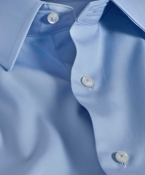 TFCSP6110423 | Blue Broadcloth French Cuff Dress Shirt