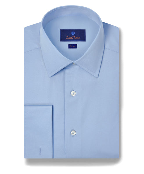 TFCSP6110423 | Blue Broadcloth French Cuff Dress Shirt