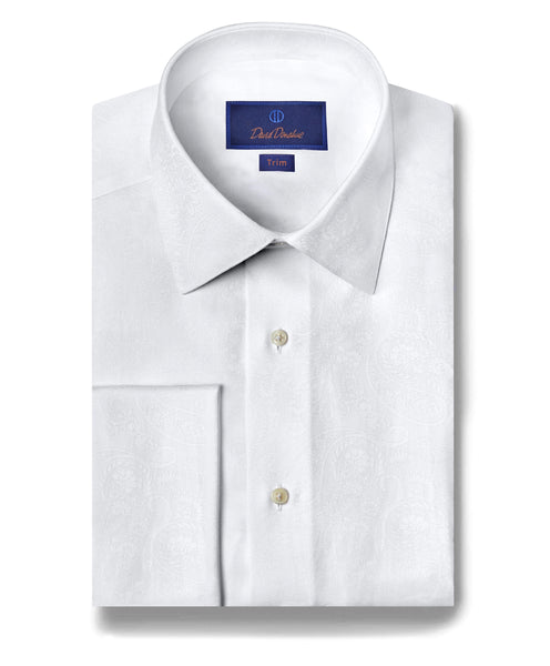 TFSS07501110 | White Paisley Formal Shirt