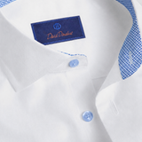 TBMS12110110 | White Twill Contrast Dress Shirt