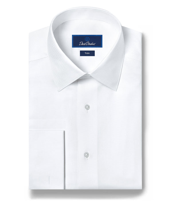 TT3810110 | Horizontal Rib French Cuff Formal Shirt