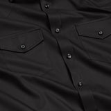 TWES4130002 | Black Twill Western Shirt