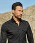 TWES4130002 | Black Twill Western Shirt