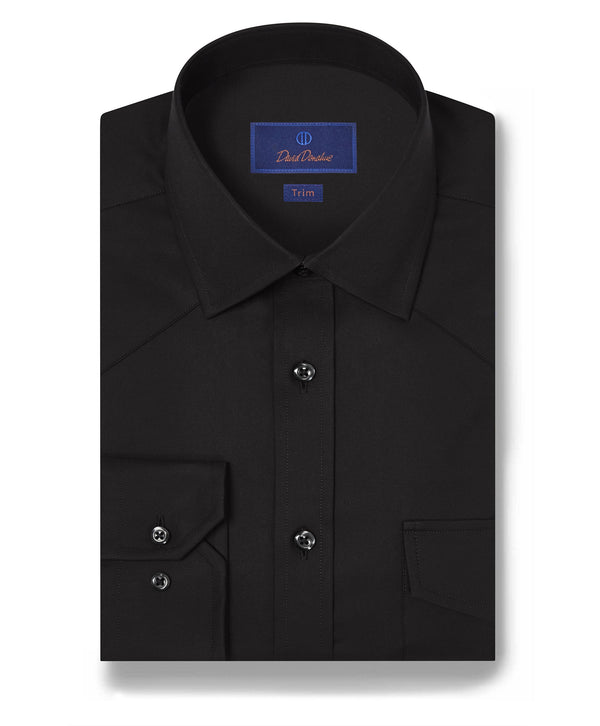 TWES4130002 | Black Twill Western Shirt