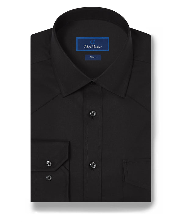 TWES4130002 | Black Twill Western Shirt