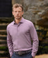 CMSK13829613 | Merlot & White Check Knit Sport Shirt