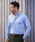 CMSK13829407 | Navy & White Check Knit Sport Shirt