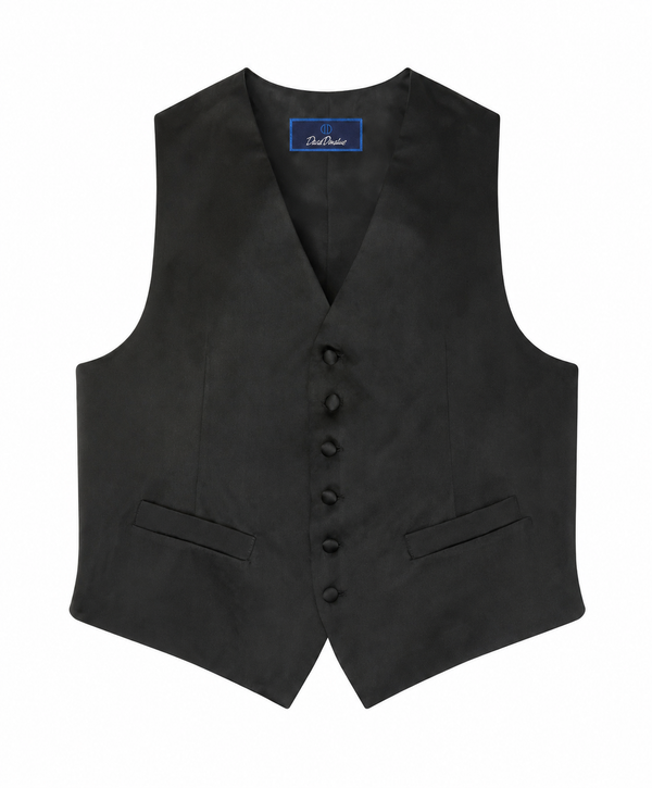 VT100001 | Black Satin Formal Vest