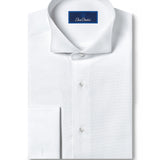 WB6110110 | Piqué Wing Collar French Cuff Formal Shirt