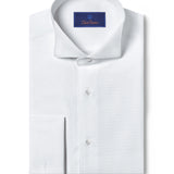 WB6110110 | Piqué Wing Collar French Cuff Formal Shirt