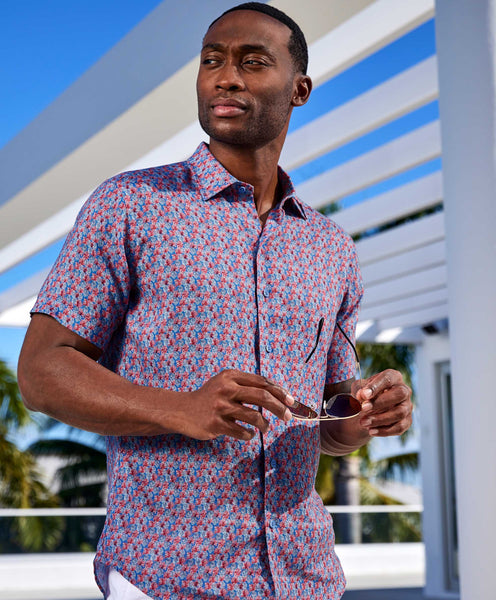 CSSM06009464 | Pineapple Print Short Sleeve Shirt
