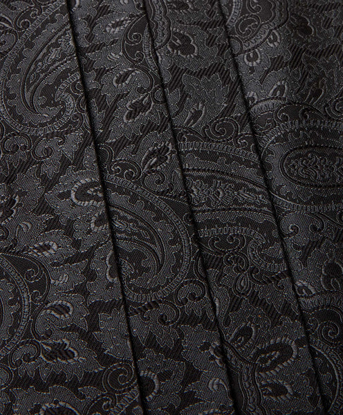 CH05582010 | Charcoal Paisley Self Tie Bow Tie & Cummerbund Set