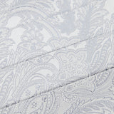 CH2593044 | Silver & White Paisley Self-tie Bow Tie & Cummerbund Set