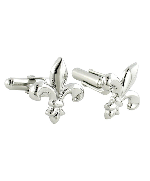 CL003402 | Sterling Silver Fleur De Lis Cufflinks