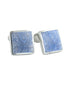 CL029802 | Sterling Silver Paisley Light Blue Cufflinks