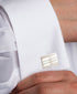 CL063102 | Sterling Silver Lined Rectangle Cufflinks