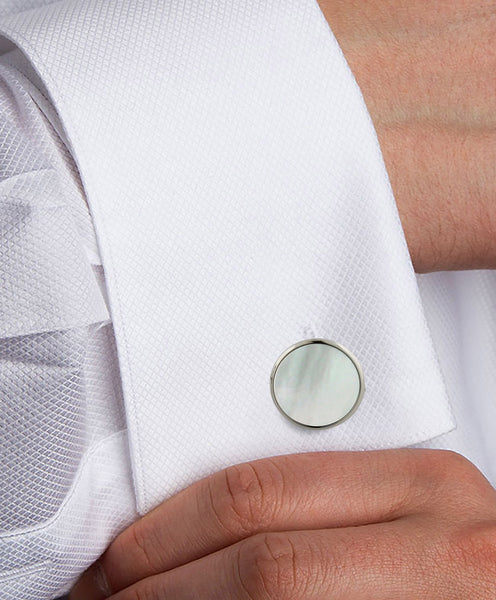 CL109500 | Mother of Pearl Brass Cufflinks